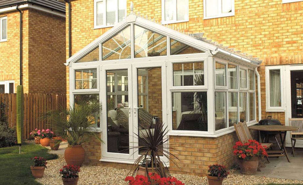 White uPVC Gable conservatory